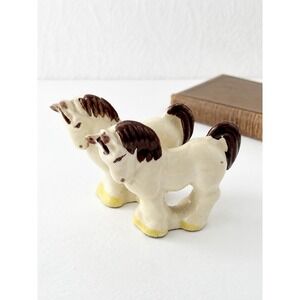 Vintage Rio Hondo Pottery Horse Figurines Pair 1940s California Ceramic